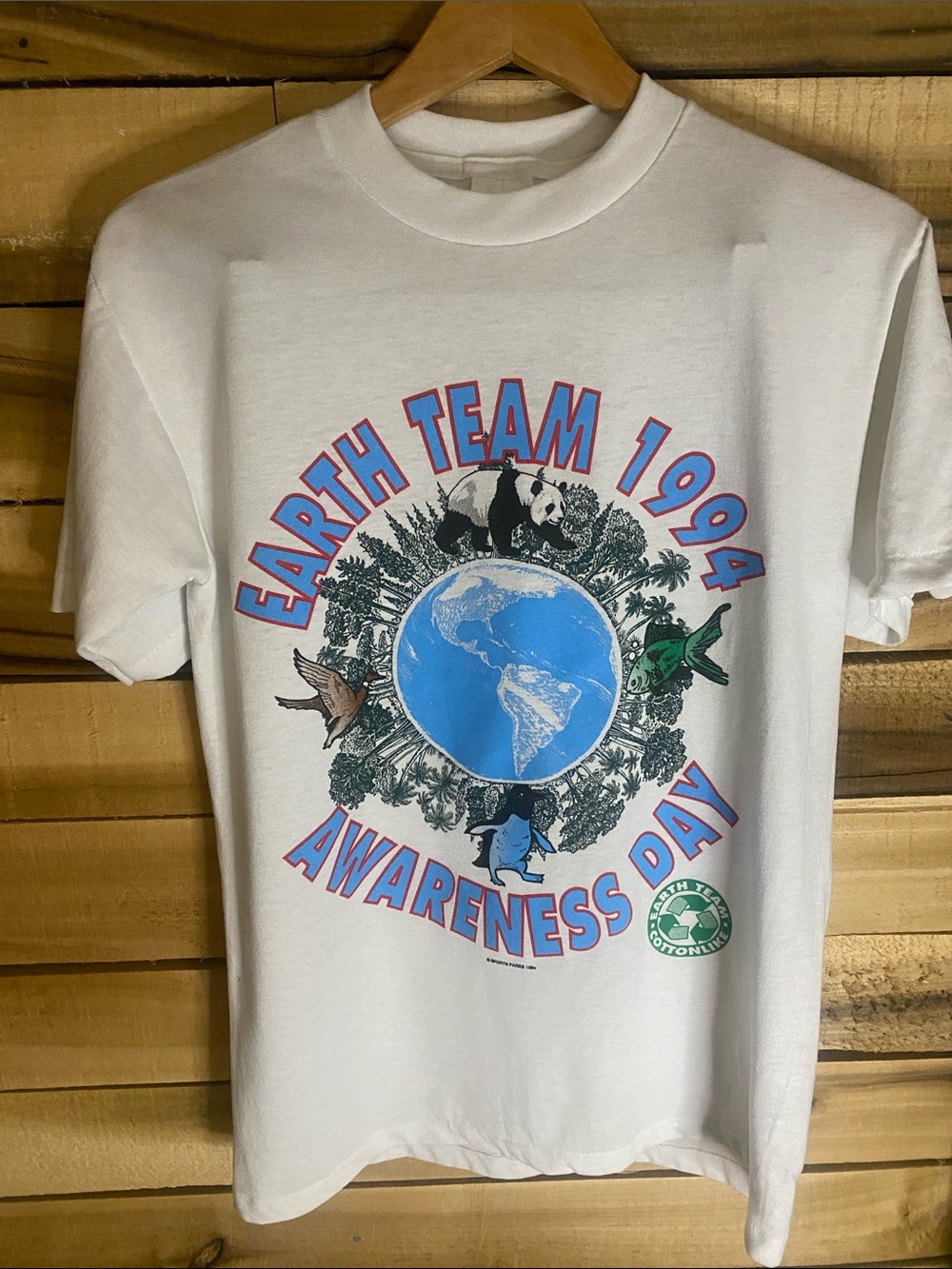 Vintage Earth Team 1994 Awareness Day Graphic tee M made in USA single stitch